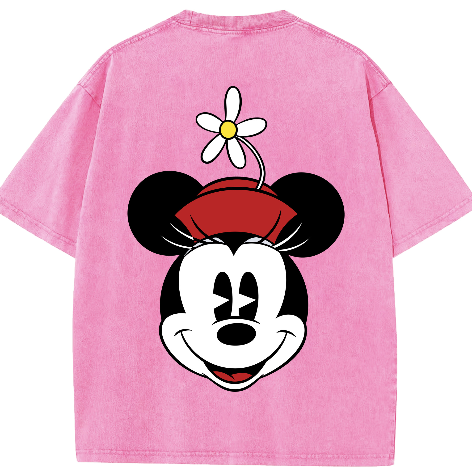 （画像用） ミッキーマウス Mickey Mouse 綿100% ヴィンテージ風 半袖Tシャツ（背面プリント）